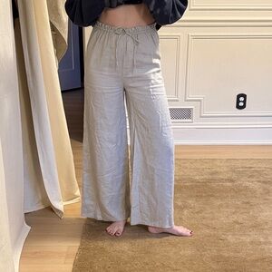 Zara Wide-Leg Linen Pants